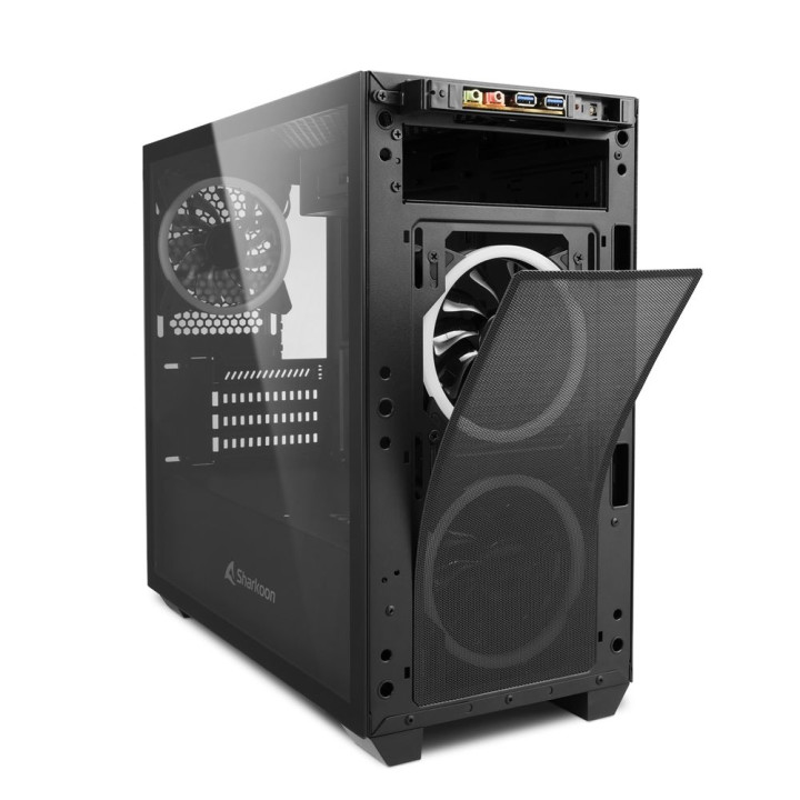 SHARKOON MINI-ATX 2XU3 3X120 ARGB FINESTRA LAT. VETRO